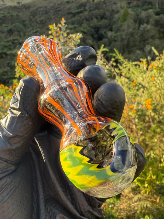 Green Thumb Bob Glass Spoon - Multicoloured/Wigwags #2