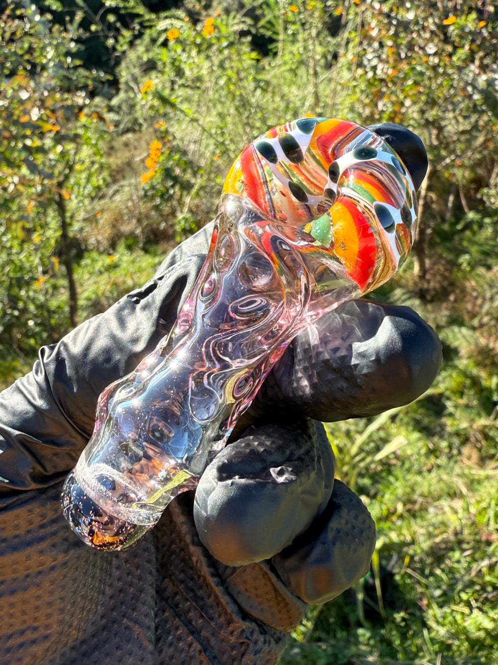 Green Thumb Bob Glass Spoon - Multicoloured/Gold Fumed #1