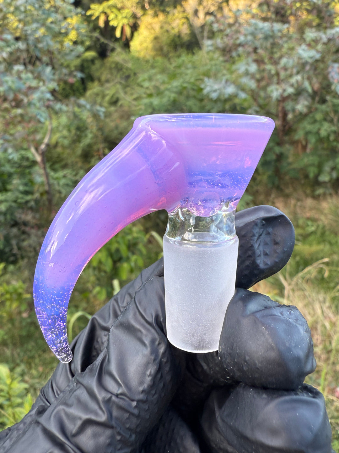 Uzzi Glass Stemline To Imperial Bent Neck Tube - Pink Slyme