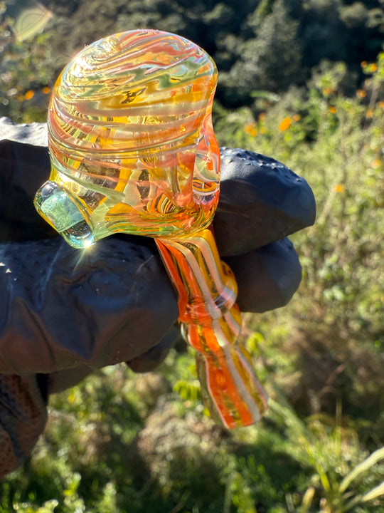 Green Thumb Bob Glass Spoon - Multicoloured/Lines #1