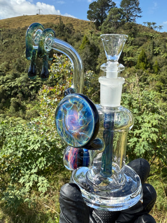 Beerglass Chaos Medallion Drip Mini Rig - Irid/Multicoloured