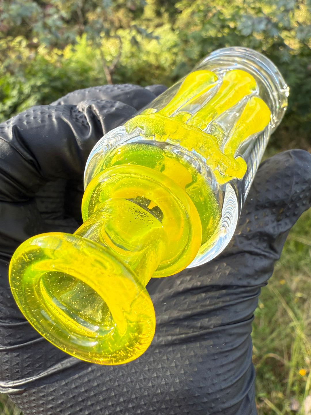 Uzzi Glass Puffco Drip Jammer  - Yellow Opal