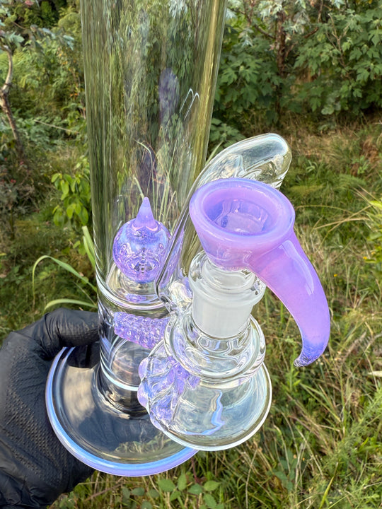 Uzzi Glass Stemline To Imperial Bent Neck Tube - Pink Slyme