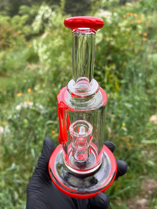 Uzzi Glass Drip Jammer Two Hole Perc - Poppy