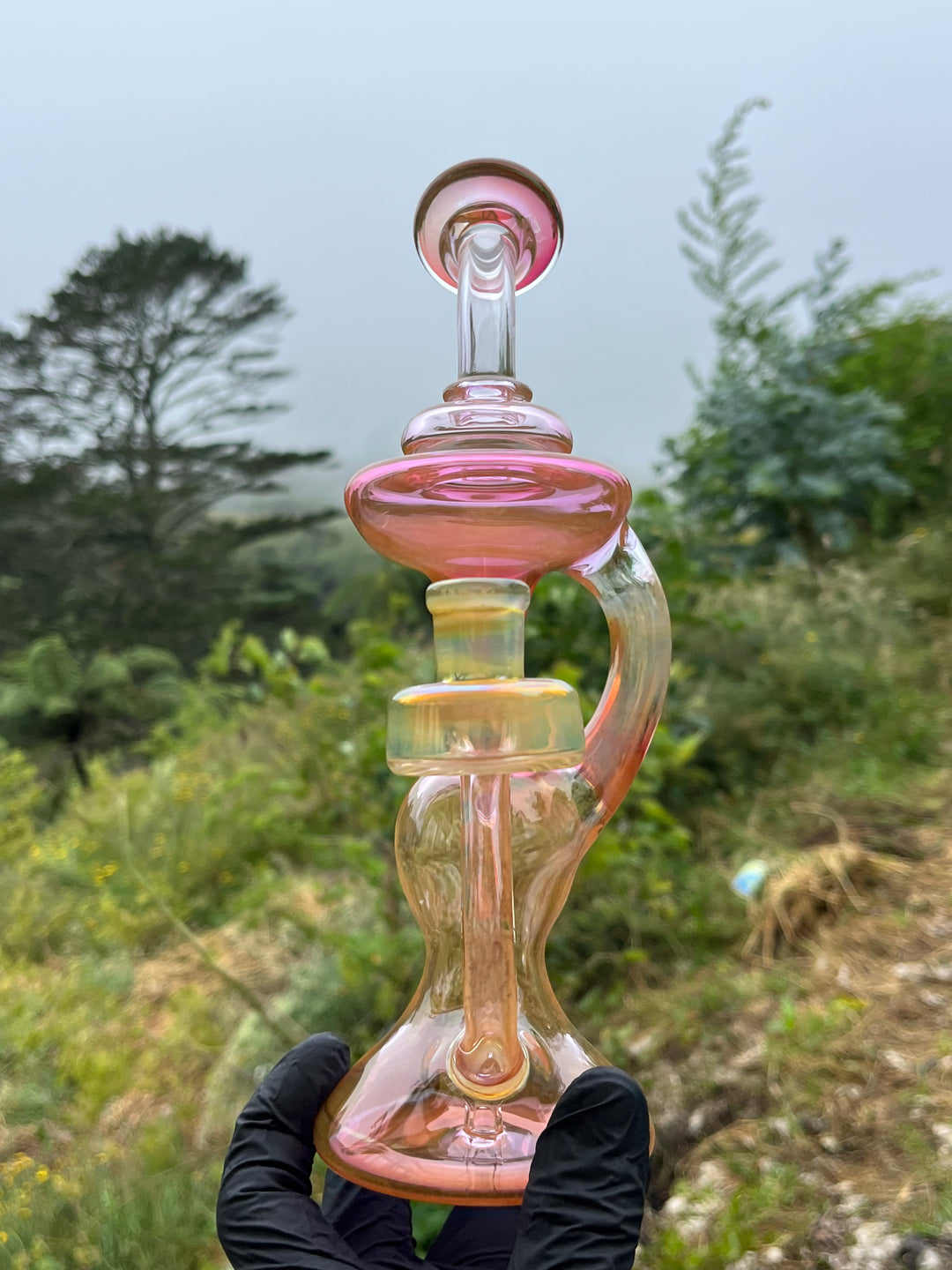 Yeti Glass Single Uptake Incycler - Gold/Silver Fumed