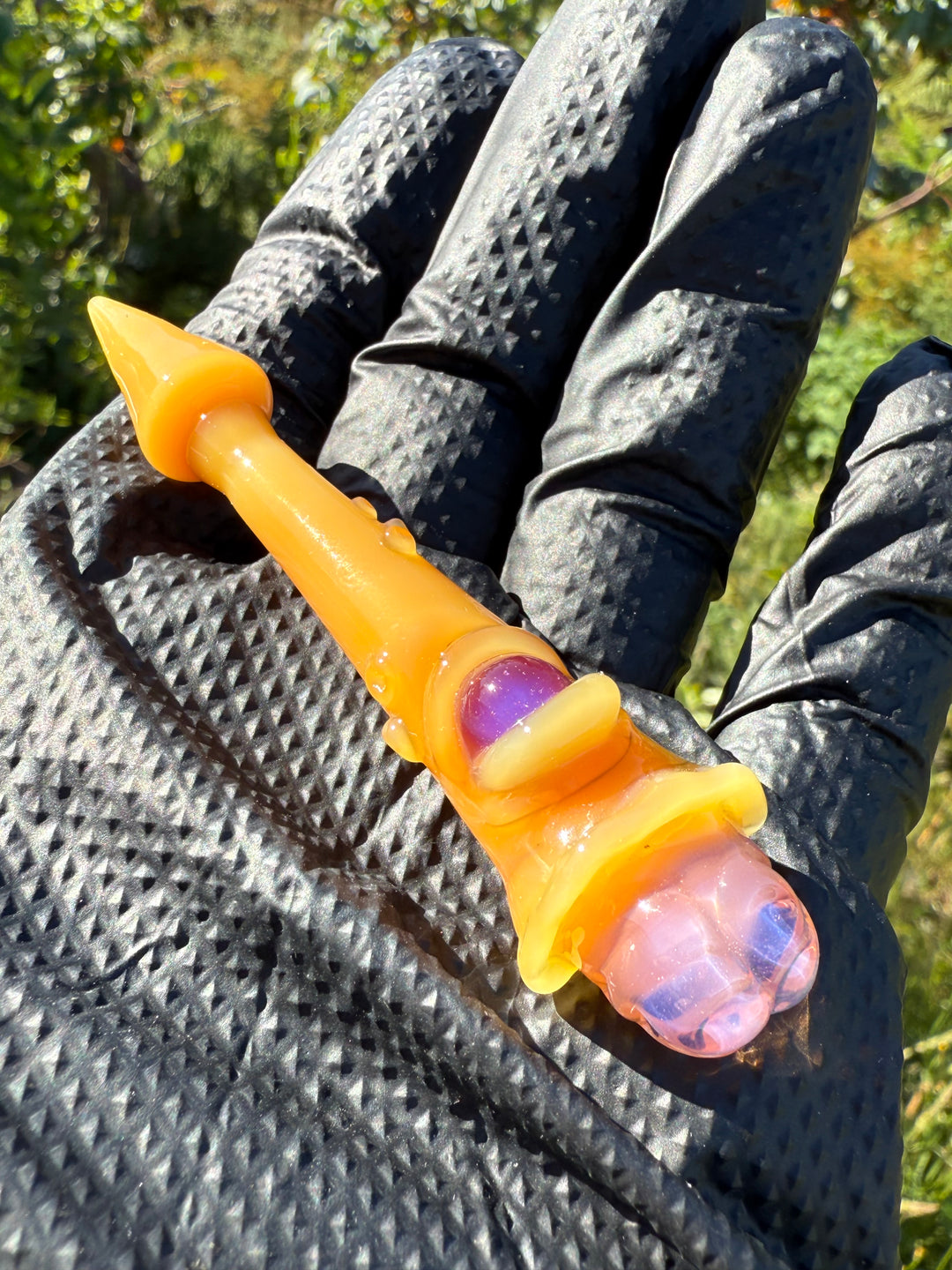 Jamie Clement Brain Poker - Gold Amethyst/Light Topaz