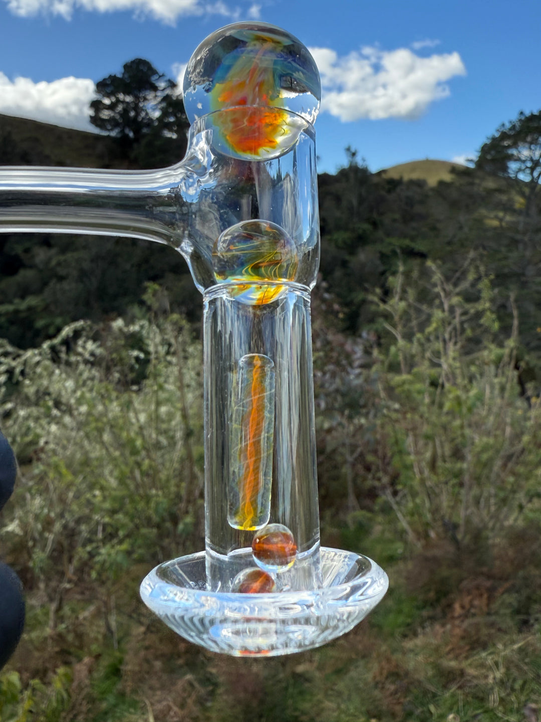 Polar Glass Terp Slurper Set With Opal - Fumed