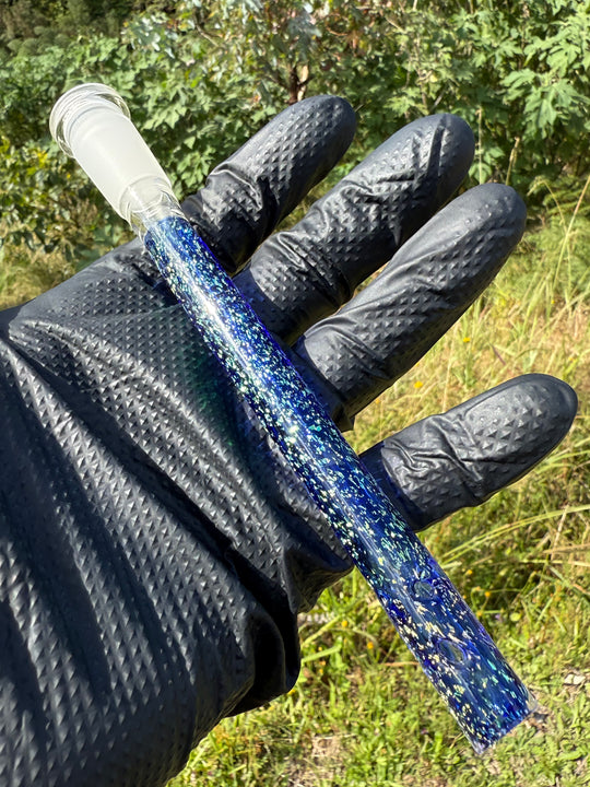 Jamie Clement Glass Collaboration Downstem - Blue/Dichro