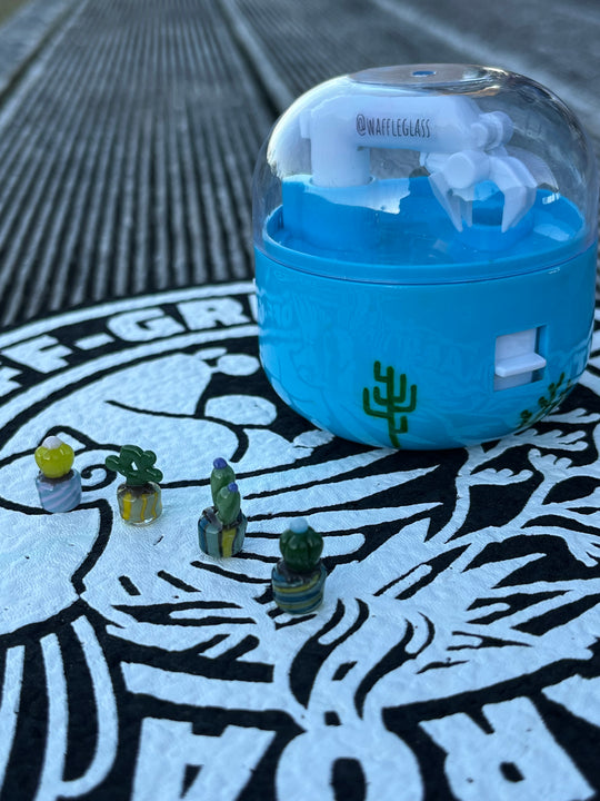 Waffle Glass Terp Pearl Claw Machine - Cactus Themed