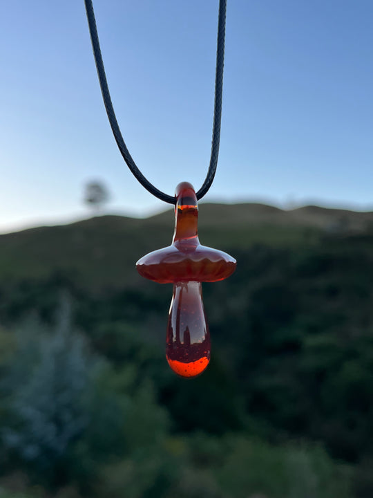 Jamie Clement Shroom Pendant - Light Red Elvis #5