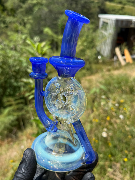 Uzzi Glass Mine Swiss Dumper - Blue Cheese/Silver Fumed