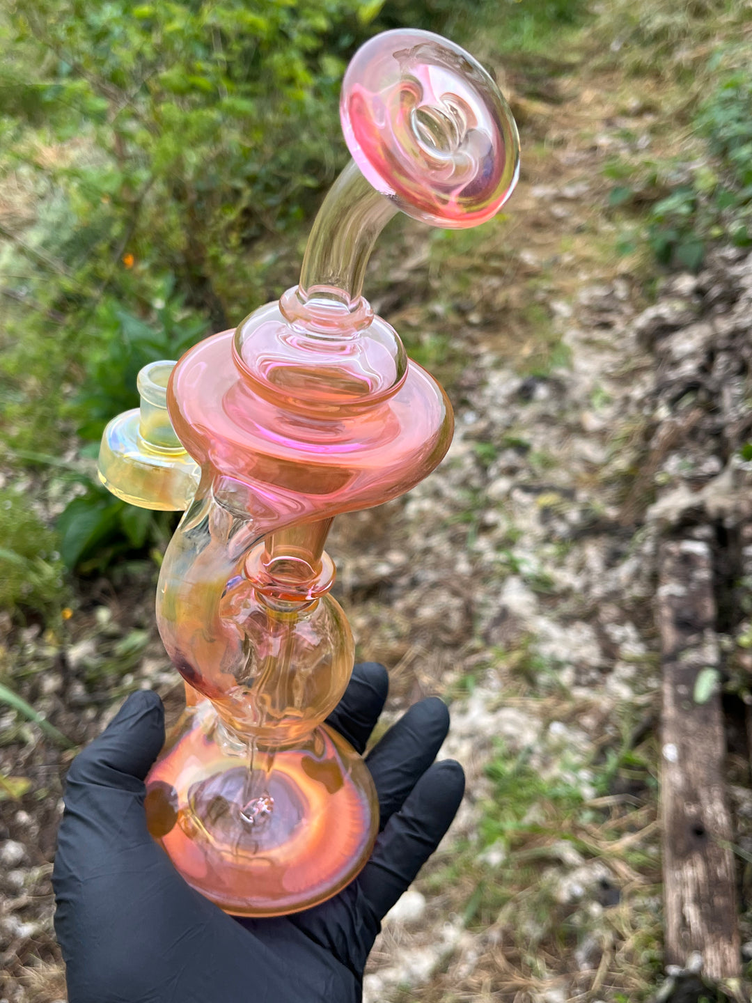 Yeti Glass Single Uptake Incycler - Gold/Silver Fumed