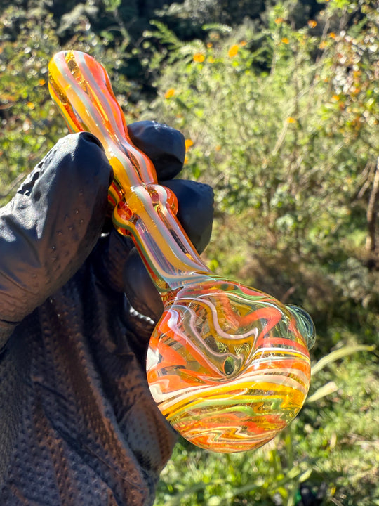 Green Thumb Bob Glass Spoon - Multicoloured/Lines #1