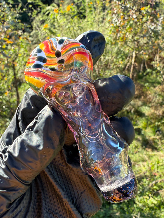 Green Thumb Bob Glass Spoon - Multicoloured/Gold Fumed #1