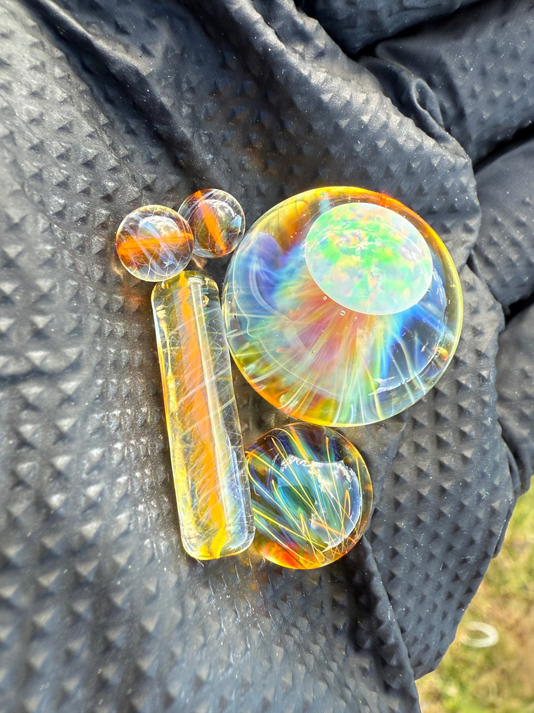 Polar Glass Terp Slurper Set With Opal - Fumed