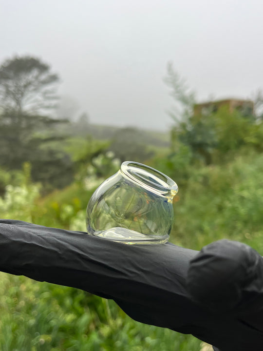 Jargo Glass Ash Jar - Fine Silver Fumed #2