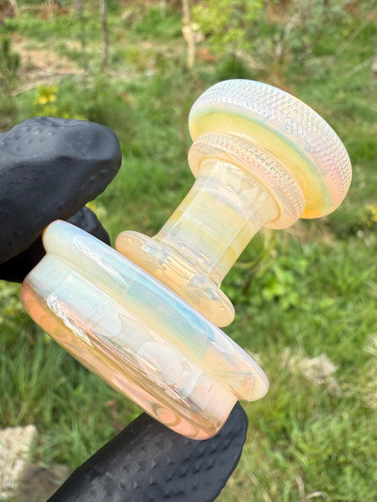 Yeti Glass Puffco Peak Dry Top - Gold/Silver Fumed #2