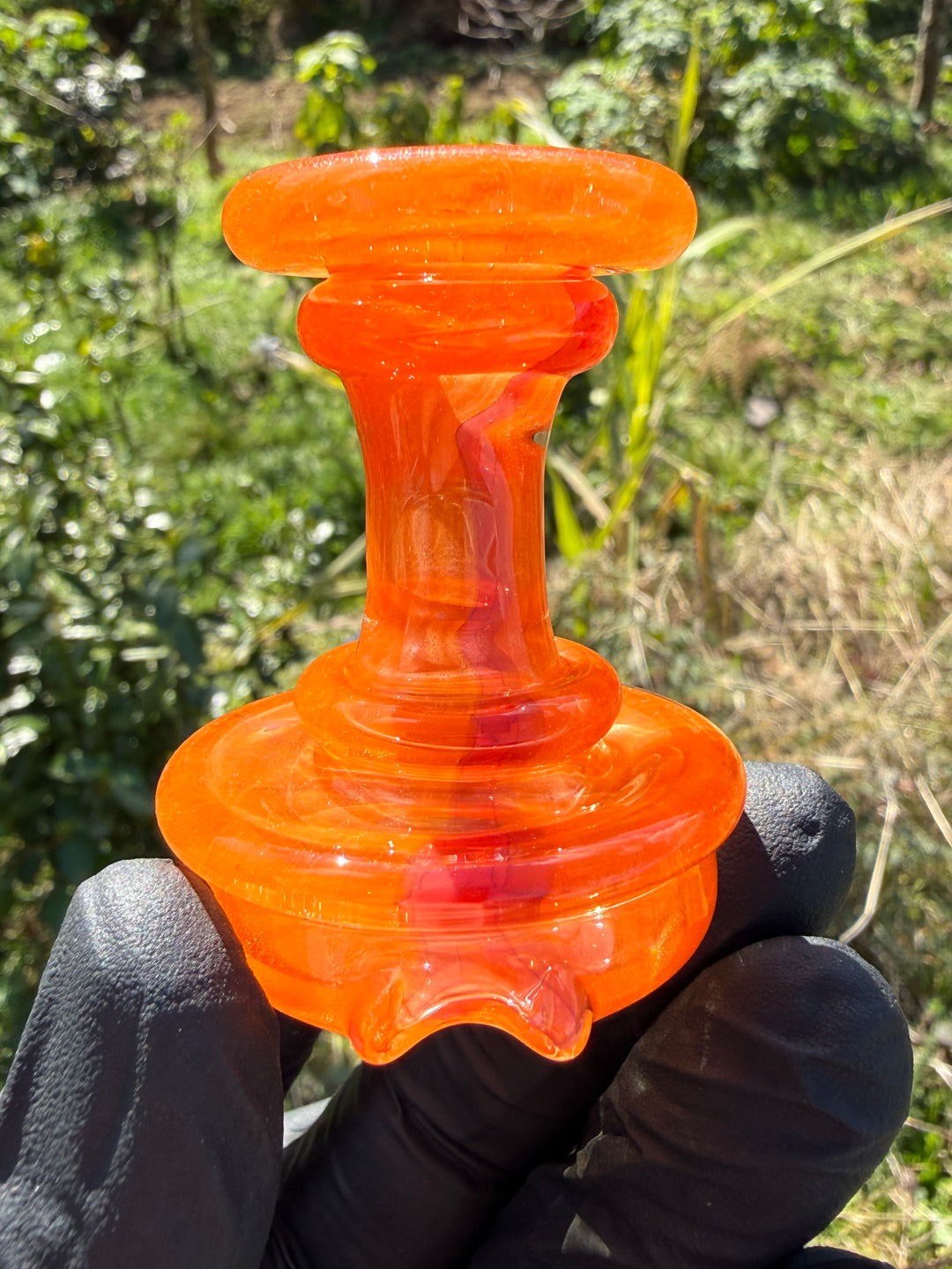 Yeti Glass Puffco Peak Dry Top/Joystick Set - Orange