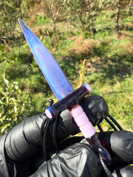 Jamie Clement Dagger Pendant - Pink Slyme/Chocolate Opal