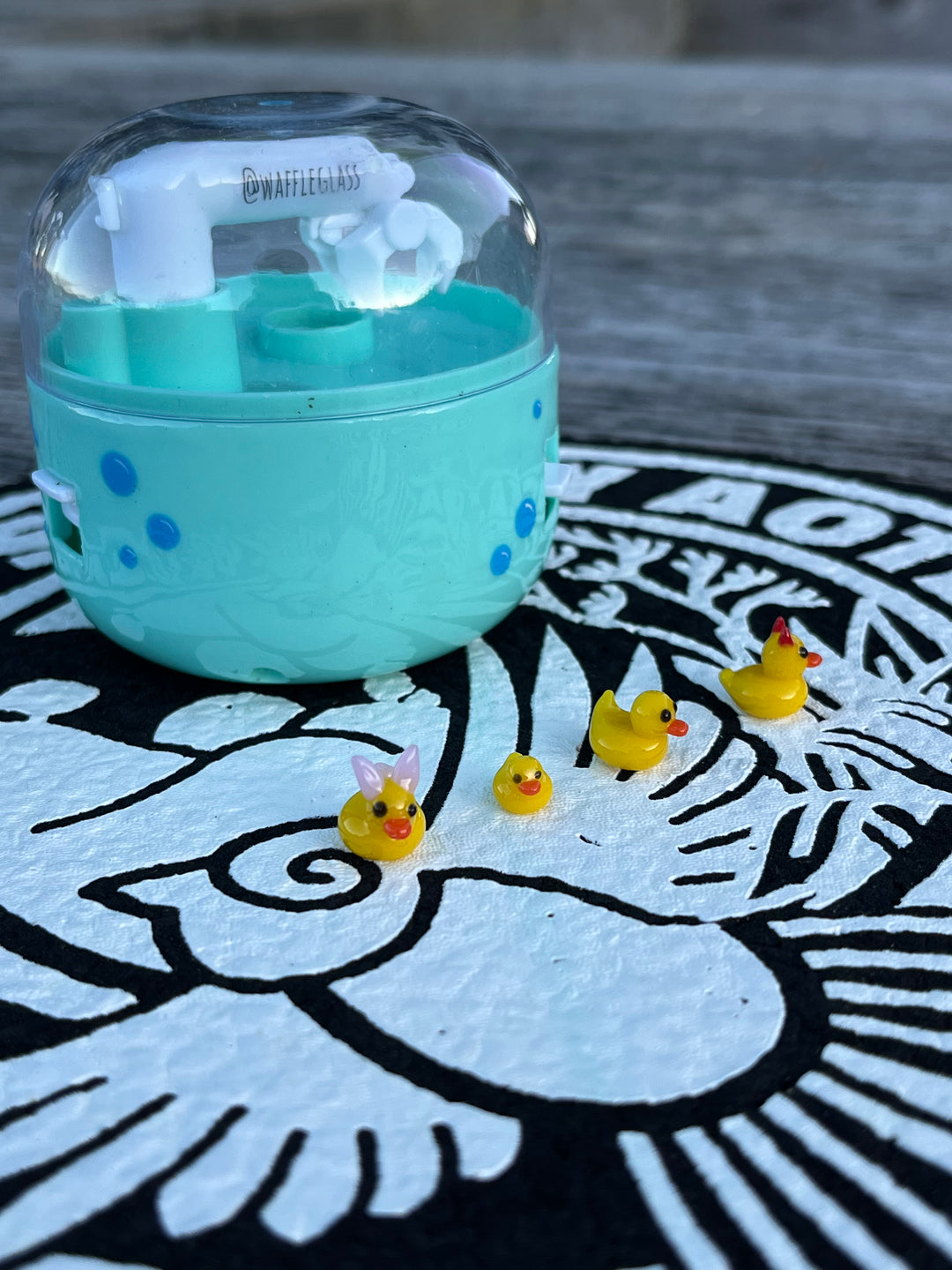 Waffle Glass Terp Pearl Claw Machine - Duck Themed