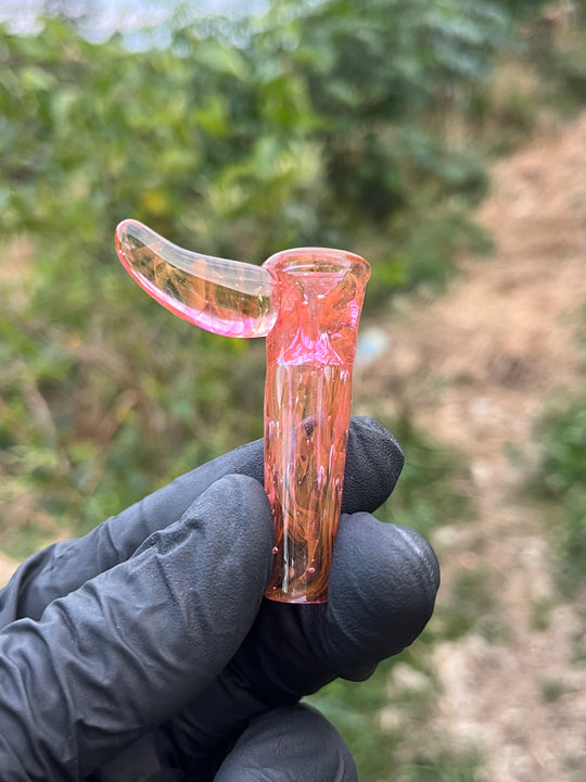 Jims Glass Blowing Fully Worked Chaos Fume Slide - 14kt Gold Fumed