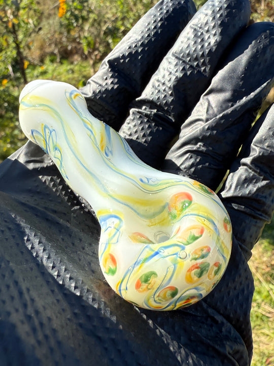 Green Thumb Bob Glass Spoon - White/Multicoloured #1