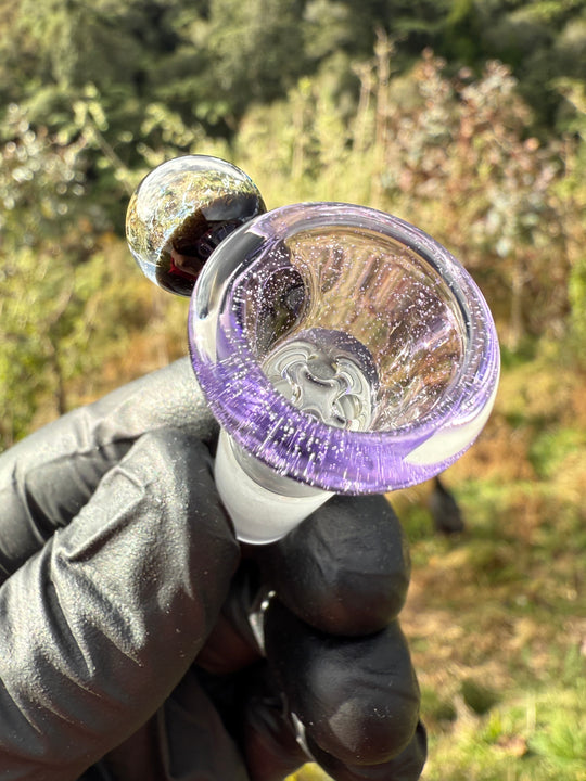 Empirical Glass Slide 14mm Dichro  - Purple Lollipop