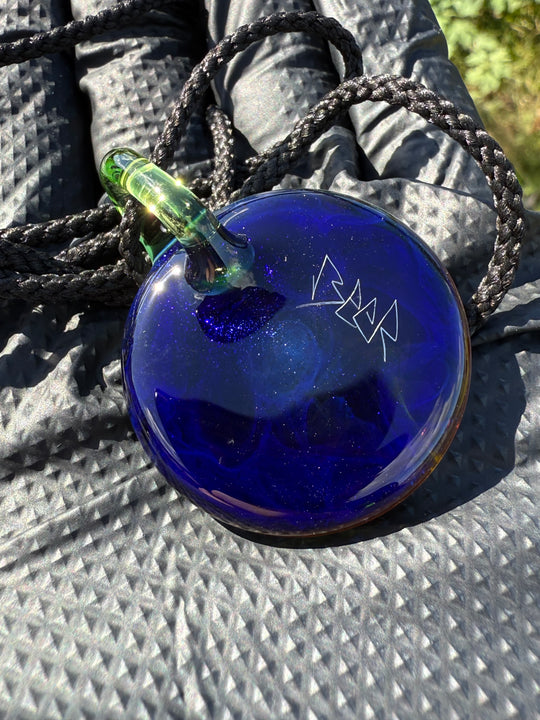 Beerglass Chaos Medallion Pendant - Lime/Multicoloured #2