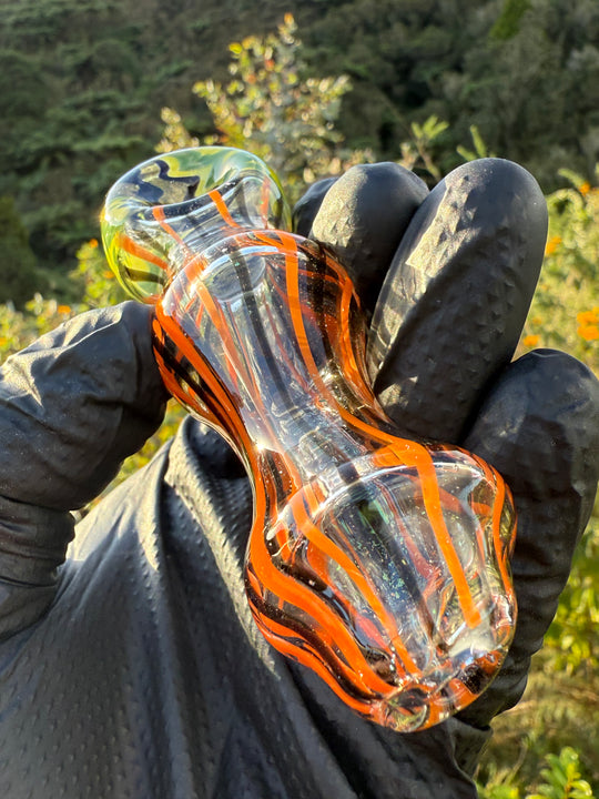 Green Thumb Bob Glass Spoon - Multicoloured/Wigwags #2
