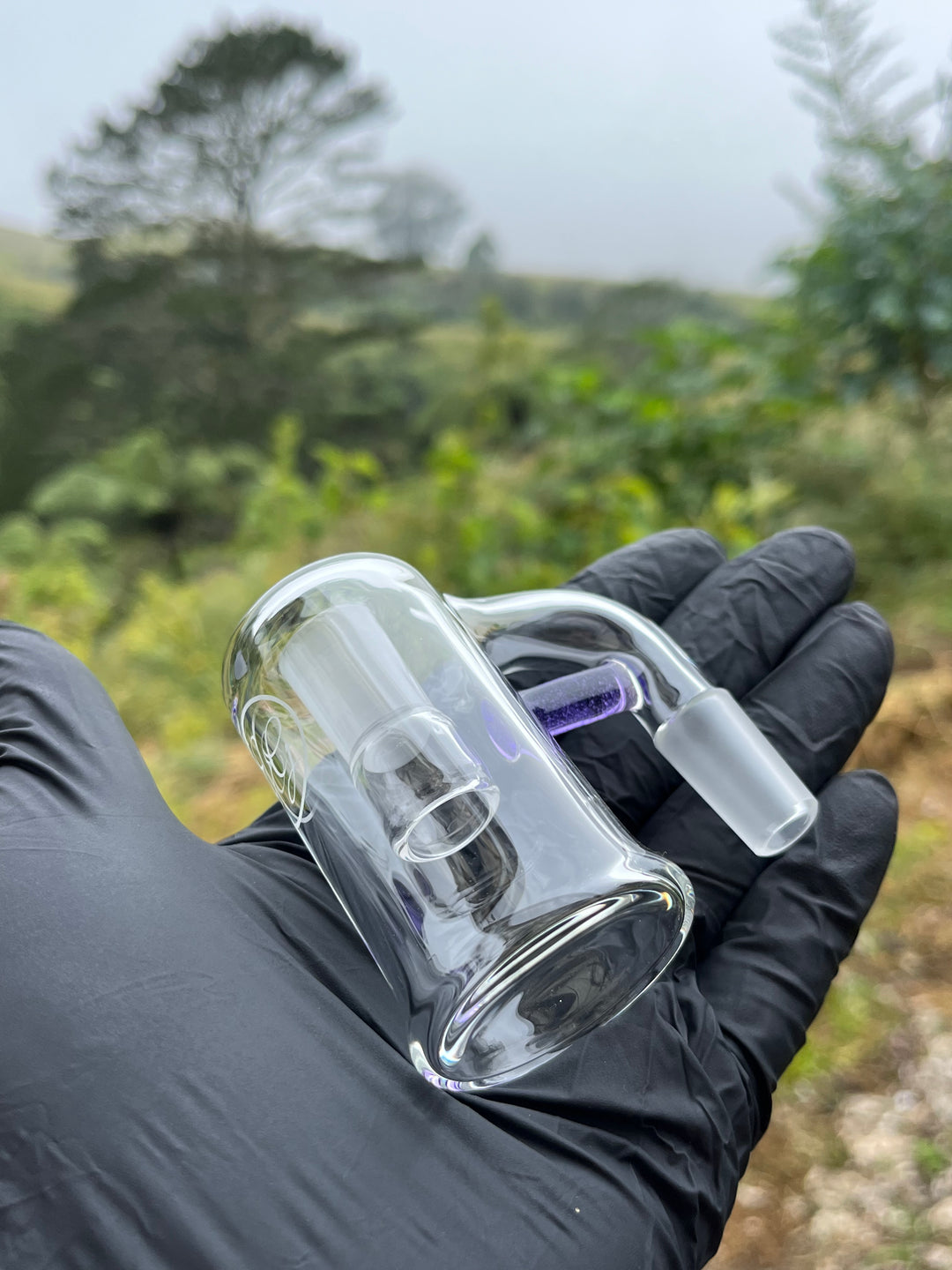 Empirical Glass Trash Can 14mm - Purple Lollipop