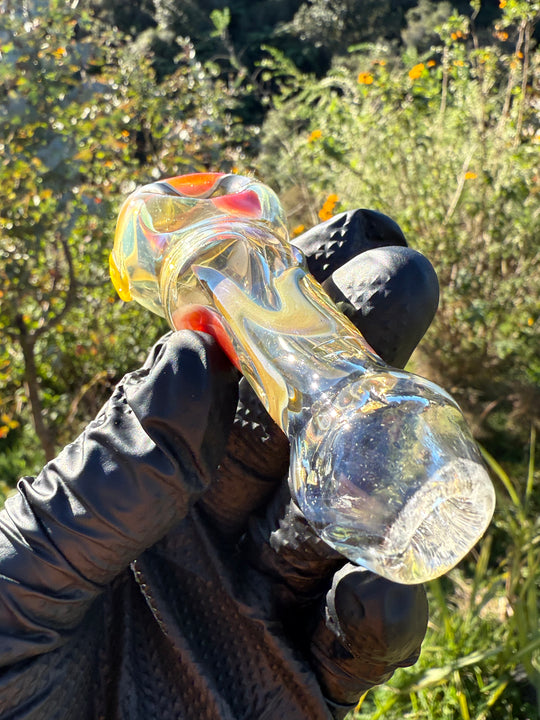 Green Thumb Bob Glass Spoon - Clear/Multicoloured #4