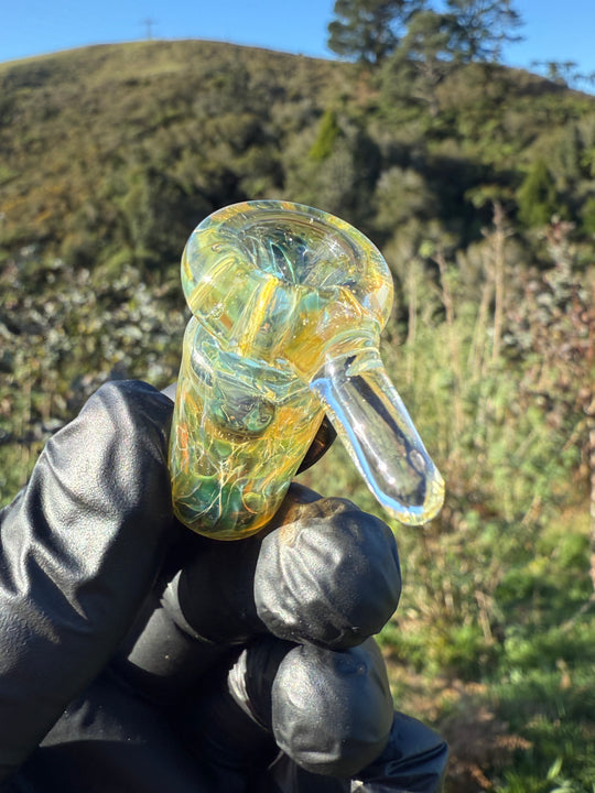 Jims Glass Blowing 18mm Handle Slide - Silver Fumed