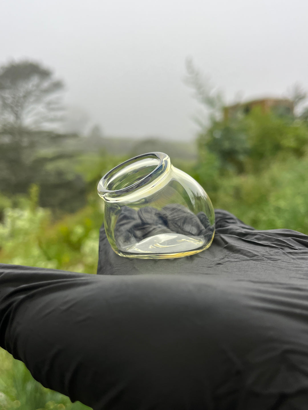 Jargo Glass Ash Jar - Fine Silver Fumed #2