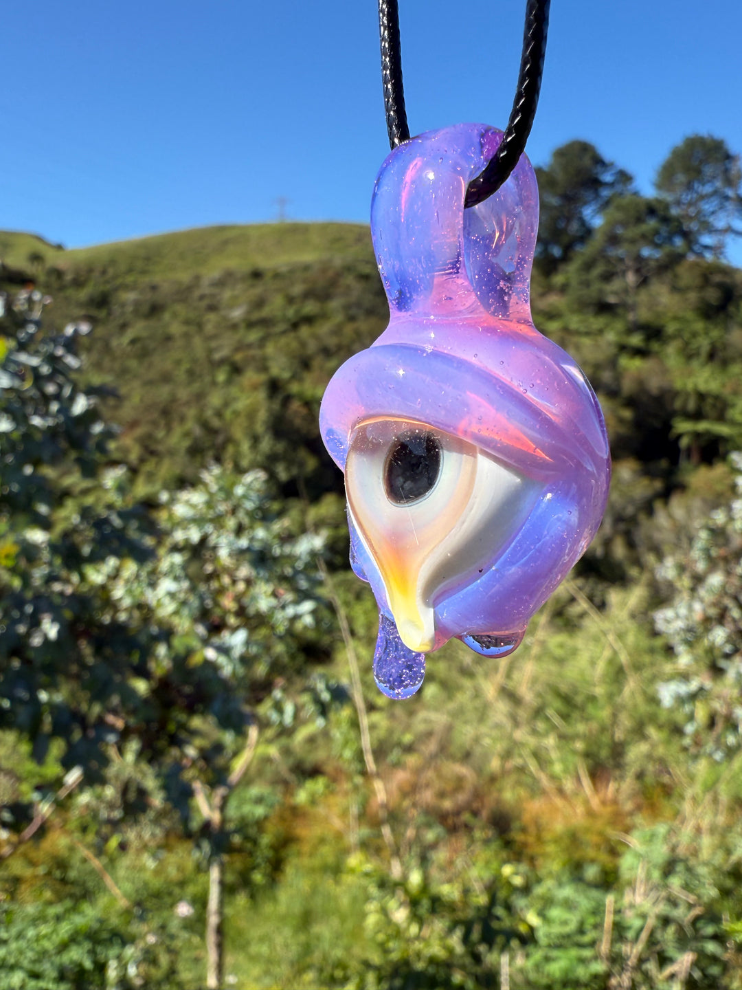 Jamie Clement Eye Pendant Drippy - Pink Slyme