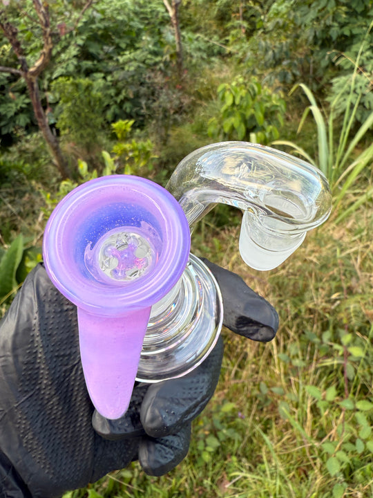 Uzzi Glass Stemline To Imperial Bent Neck Tube - Pink Slyme