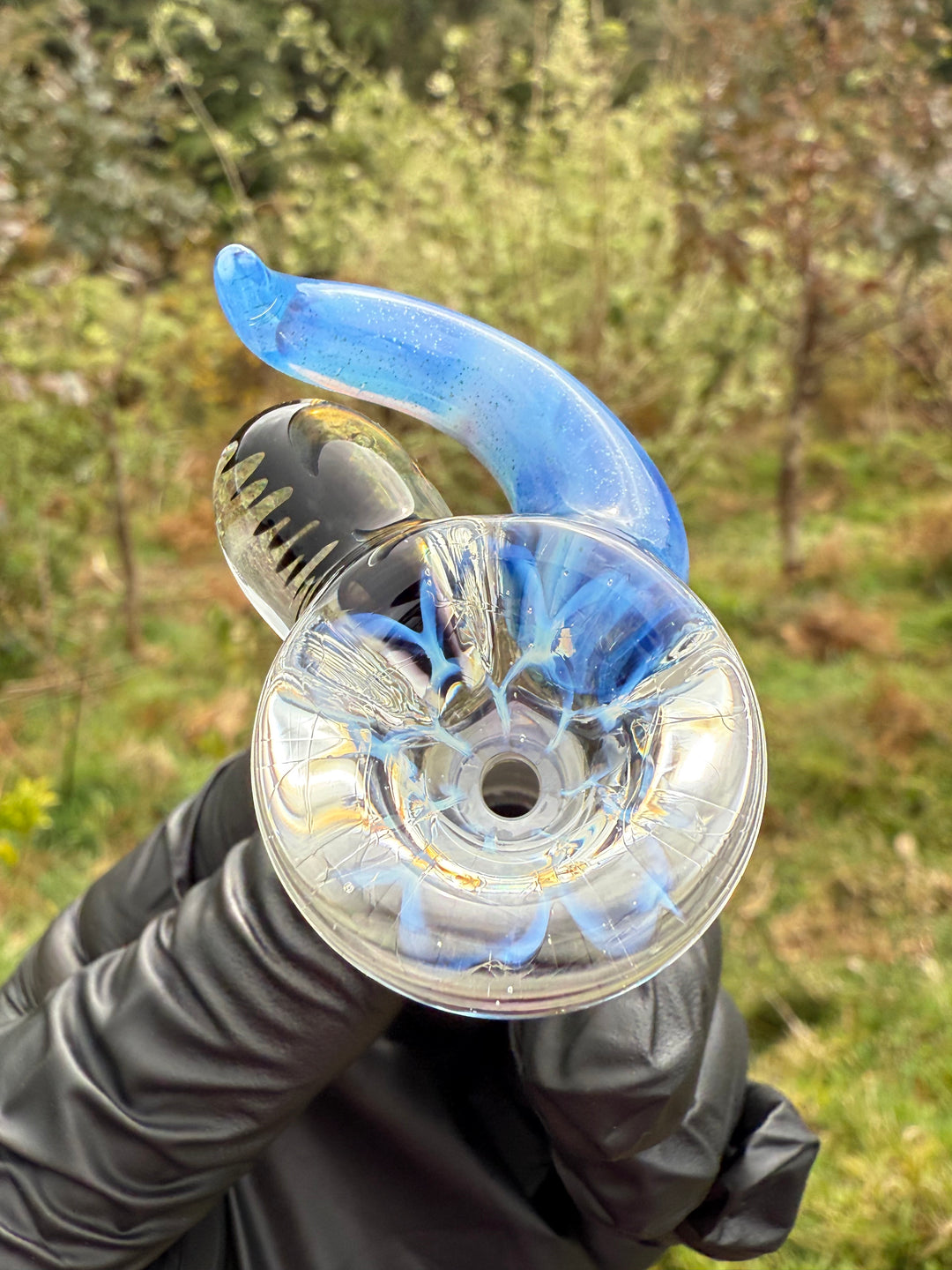 Alex Golovin Slide 18mm Horn Marble - Ghost/Blue Stardust/Jet Black