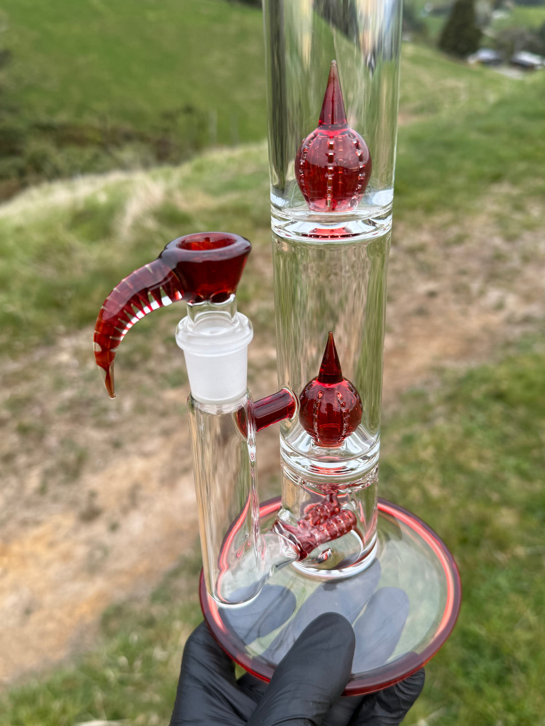 2K Double Inline To Double 360 Imperial Perc With Slide - Red Elvis