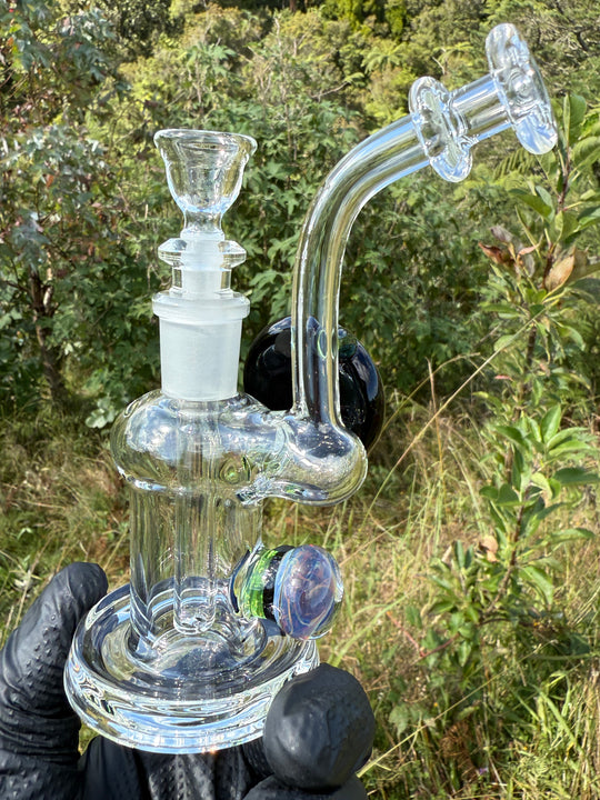 Beerglass Chaos Medallion Mini Rig - Green/Multicoloured