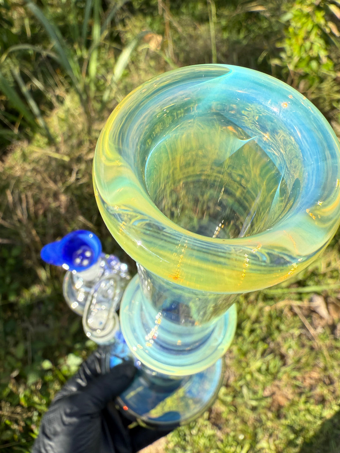 Uzzi Glass Double Stemline Set - Silver Fumed/Sonic