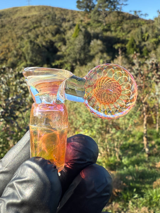 Jims Glass Blowing 18mm Fumicello Handle Slide - Gold Fumed