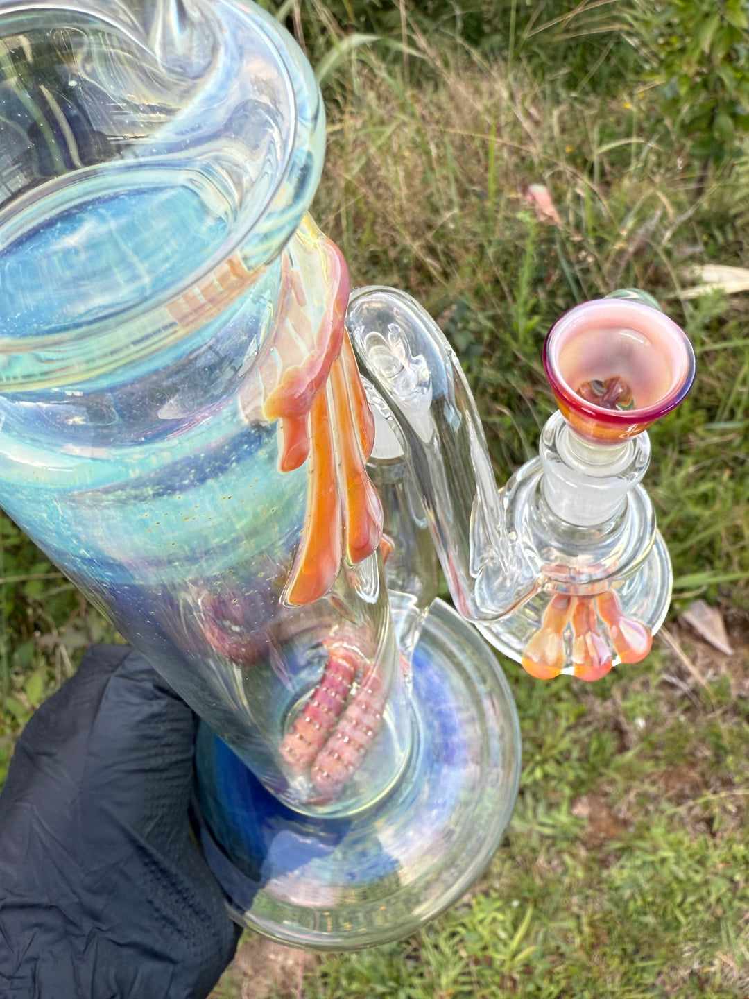 Uzzi Glass Double Stemline Set - Silver Fumed/Lokisdipity