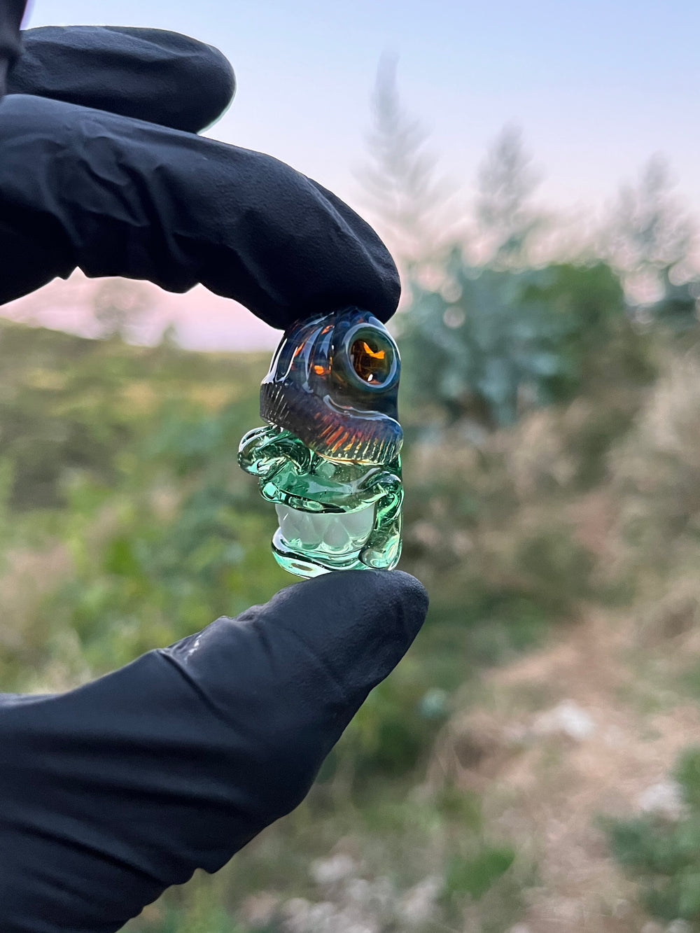 Wyrdglass Goblin Beanie Pendant - Hydra/Night Cap