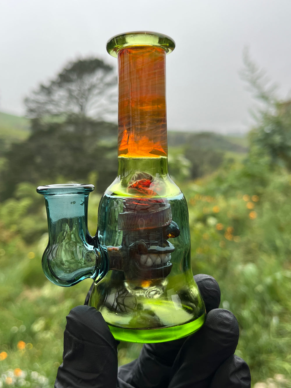 Wyrdglass Goblin Perc Rig - Absinthe/Nemo/Taproot/Sasha Oil Slick/Amber Purple