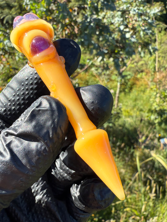 Jamie Clement Brain Poker - Gold Amethyst/Light Topaz