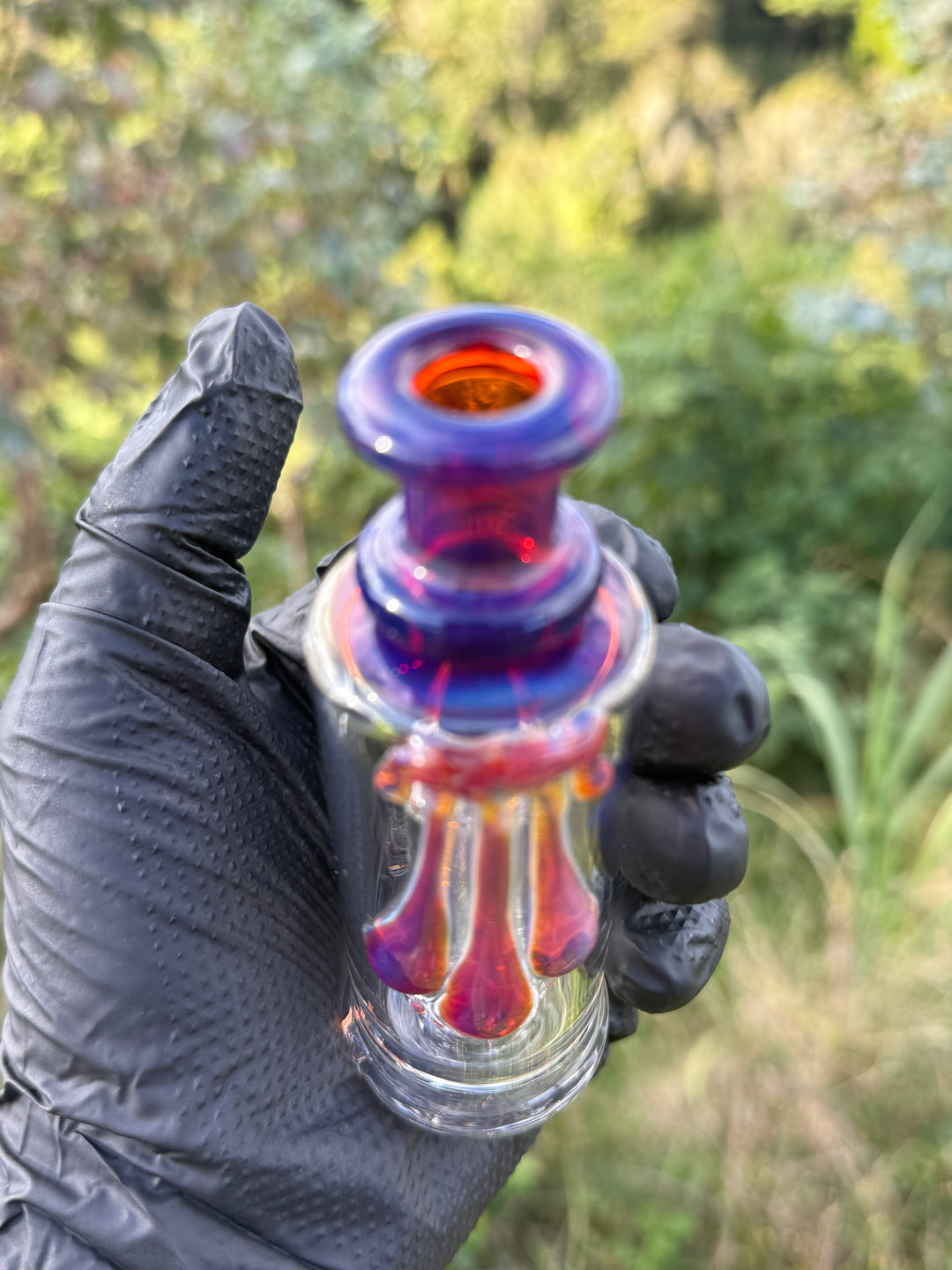 Uzzi Glass Puffco Drip Jammer  - Amber Purple