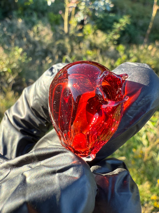 Wyrdglass Popped Balloon Pendant - Pomegranate