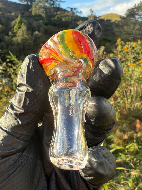 Green Thumb Bob Glass Spoon - Clear/Multicoloured #2