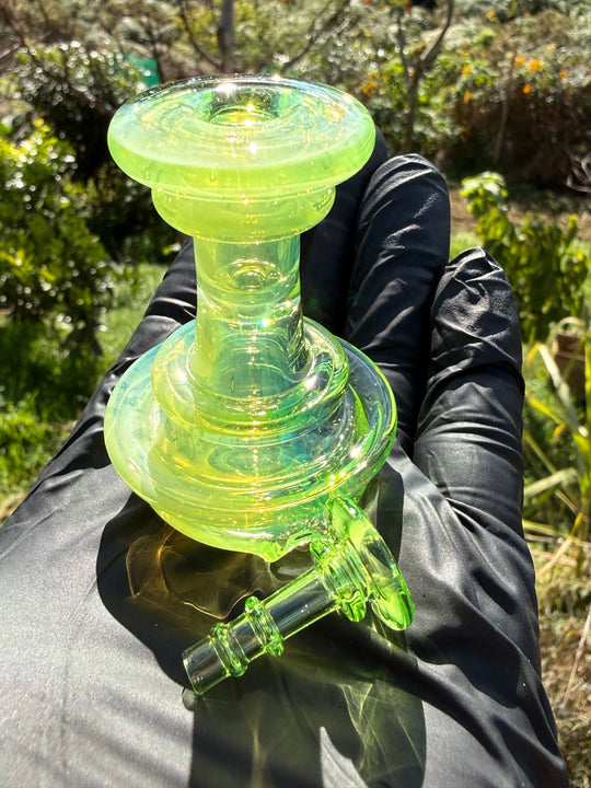 Yeti Glass Puffco Peak Dry Top/Joystick Set - Green Slyme