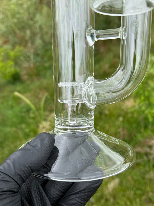 Empirical Glass Grill Perc Tube With Trashcan/Slide - Clear