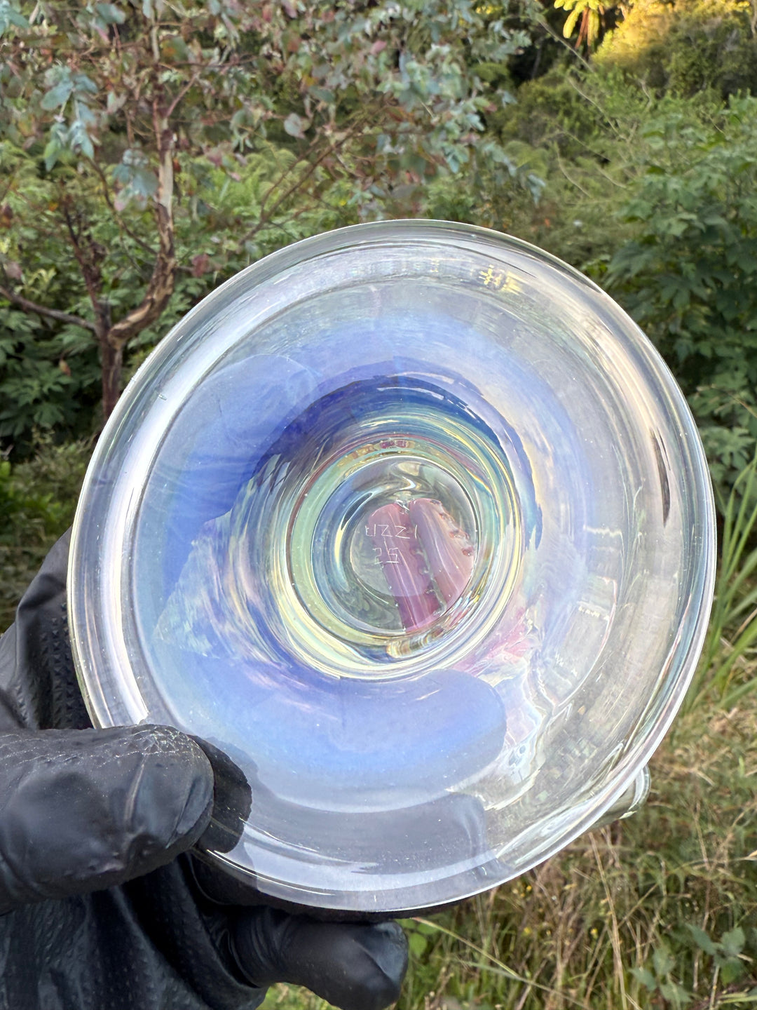 Uzzi Glass Double Stemline Set - Silver Fumed/Lokisdipity